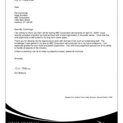 Short Resignation Letter Examples Format Sample Simple Resign Template Letters Job Example Word Templates Use