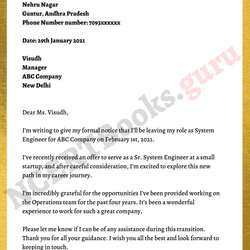 Sterling Resignation Letter Format Samples How To Write Example