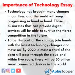 Sublime Essay Topics For Technology Students In English About Importance Of
