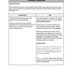 Trends For Thematic Essay Outline