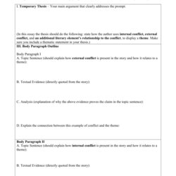 Excellent Thematic Essay Outline Example Analysis