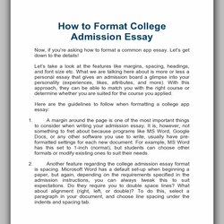 Swell College Essay Template