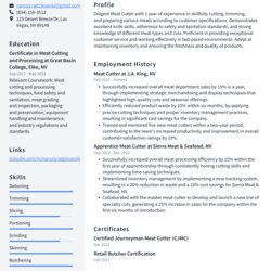 Magnificent Top Meat Cutter Resume Objective Examples Example