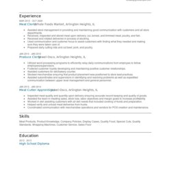 Meat Clerk Resume Examples And Tips