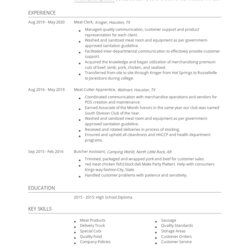 Meat Clerk Resume Examples And Tips