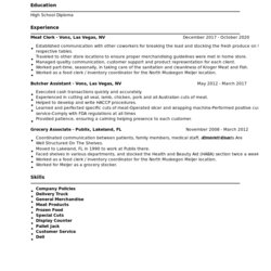 Excellent Meat Clerk Resume Examples And Tips