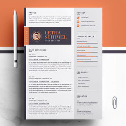 Fantastic Designer Resume Template Inventor Graphic Letha Resumes Clean Modern Cover Letter Professional
