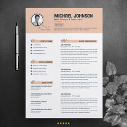 Modern Resume Templates Free Design Template Main Image