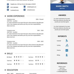 Outstanding Modern Resume Template Pic Page
