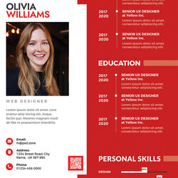Admirable Modern Resume Curriculum Vitae Template Zone Preview