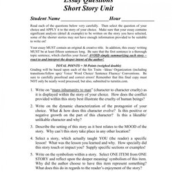 Sterling Essay Example Short Story English Questions Question Stories Examples Write Critical Essays Analysis
