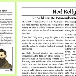Sterling Ned Kelly Hero Or Villain Exposition Writing Sample Au New