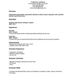 Capital First Job Sample Resume Resumes Examples Experience