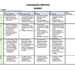 Exceptional Paragraph Writing Rubric By Stacey Teachers Pay Preview Original