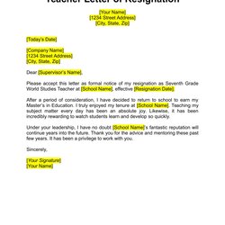 Marvelous Resignation Letters Examples In Google Docs Outlook Pages Letter Teacher Notice Example Template