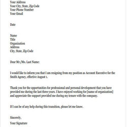 The Highest Quality Free Teacher Resignation Letter Samples And Templates In Ms Word Sample