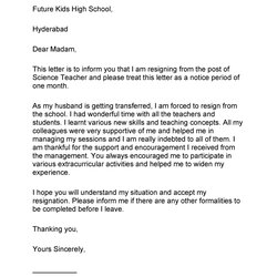 Terrific Best Teacher Resignation Letters Ms Word