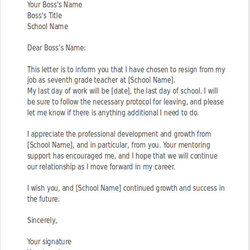 Cool Free Resignation Letter Templates Doc Width