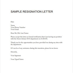 Eminent Teacher Resignation Letter Download Documents In Word Sample Templates