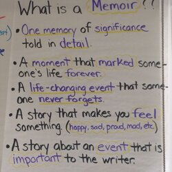 Best What Is Memoir Ideas On Bipolar Type Writing Grade Essay Memoirs Narrative Anchor Chart Writers Workshop
