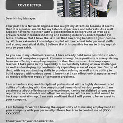 Admirable Network Engineer Cover Letter Example On Canvas Gallery