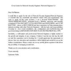 Sterling Jay Cover Letter For Network Engineer Upcoming Security