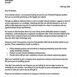 Perfect Network Engineer Cover Letter Examples Page