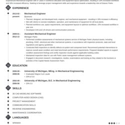 Admirable Mechanical Engineer Resume Examples Template Guide Engineering