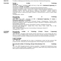 Supreme Mechanical Engineering Student Resume Templates At Template
