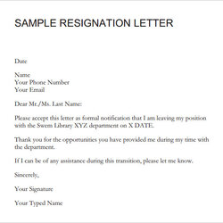 Wizard Free Sample Resignation Letter Short Notice Templates In Ms Word Letters Example Template Document