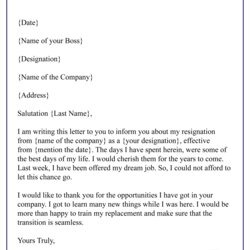 Peerless Best Resignation Letter Without Notice Sample Template Write Heartfelt Leaving