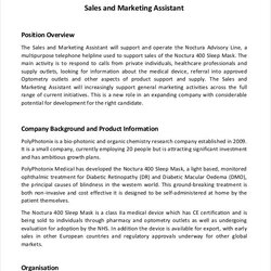 Admirable Marketing Assistant Job Description Templates Doc Sales Template Details And