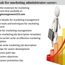 Brilliant Marketing Administrator Job Description Consultant Clerk Coordinator Counselor Representative