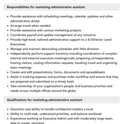 Champion Marketing Administrative Assistant Job Description Velvet Jobs