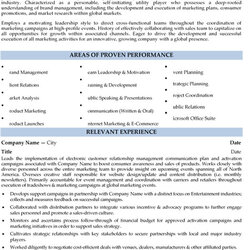 Eminent Top Marketing Resume Templates Samples Manager Sample Professional
