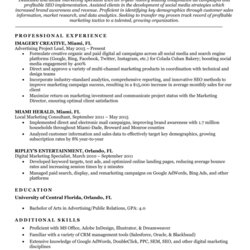 Smashing Marketing Resume Sample Writing Tips Companion Vitae