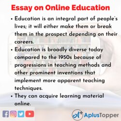Out Of This World Essay On Online Education Advantages And Disadvantages