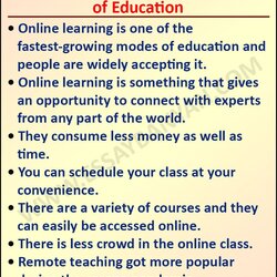 Perfect Essay On Is Online Learning The Future Of Education For All Class In