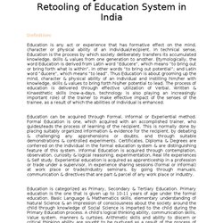 Wonderful An Essay On Education Analysis Of System In India What We