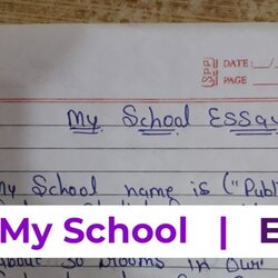 Matchless My School Essay In English