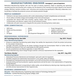 Manufacturing Engineer Resume Examples Template With Job Winning Tips