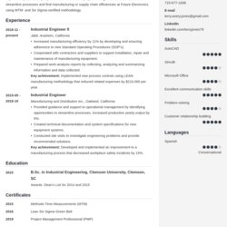 Out Of This World Industrial Engineer Resume Examples Guide Example Template Cubic