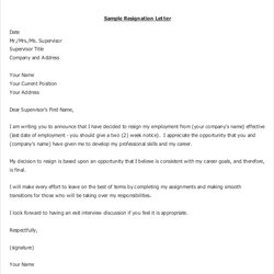 The Highest Standard Resignation Letter Free Word Documents Download Professional Template Letters Templates