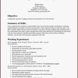 Excellent Resume Objective Statements For Nursing Assistant Examples Good