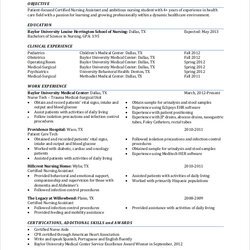 Sublime Free Nursing Resume Objective Templates In Student