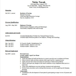 Outstanding Free Nursing Resume Templates In Ms Word Objective