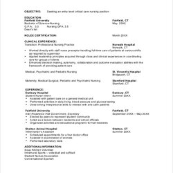 Superior Free Nursing Resume Objective Templates In Entry Level