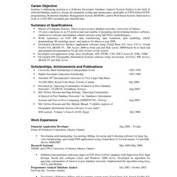 Excellent Resume Template Objective