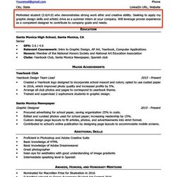 Great Resume Objective Examples For Students And Professionals Best Student School High Example Education