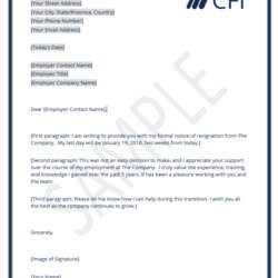 What To Say In Letter Of Resignation The Only Template Sample Write Outline Resign Company When Professional